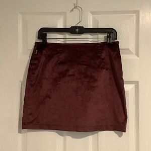 VINTAGE MOSCHINO Made in Italy Burgundy/Eggplant Mini Skirt Size 10